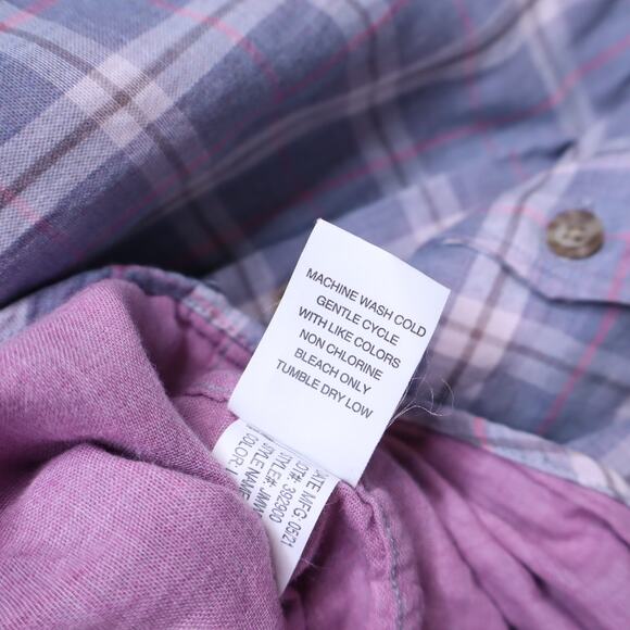 JOHNNIE-O Surflannel The Rascal Shirt Laguna Blue Plaid Button Up Men's L - Picture 10 of 10